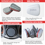 Half Face Gas Mask Respirator Facepiece Spray Painting 6200 Respirator Safety Protector