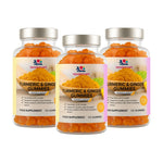 Turmeric & Ginger Gummies 120ct- Joint Support, Immune Boost, Vegan Friendly