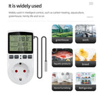 EU/US/FR Thermostat Timer Socket Digital Temperature Controller Socket Outlet With Timer Switch Sensor Probe Heating Cooling