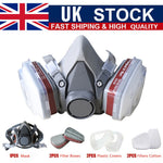 Half Face Gas Mask Respirator Facepiece Spray Painting 6200 Respirator Safety Protector