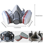 Half Face Gas Mask Respirator Facepiece Spray Painting 6200 Respirator Safety Protector