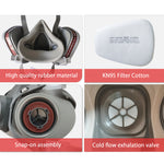 Half Face Gas Mask Respirator Facepiece Spray Painting 6200 Respirator Safety Protector