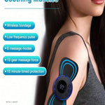 Mini Neck Massager, Electric Massager Sticker, Portable Body Massage Patch For Men, Women, Shoulder, Arms, Leg