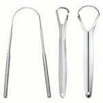 Non-slip Handle Tongue Scraper Portable Single Layer Tongue Scraper Reusable Stainless Steel Oral Mouth Brush Case Tongue Clean